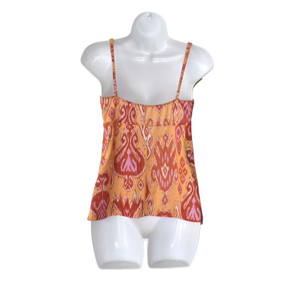 B8 NEW ZIMMERMANN Ikat Print Chiffon Brightside Frilled Blouse Top 2pc Set Sz 1 - Picture 6 of 12